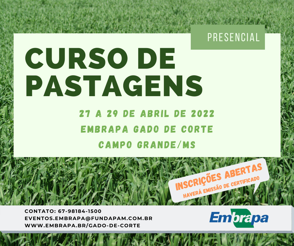 Capacitação em pastagens está de volta a Campo Grande (MS)